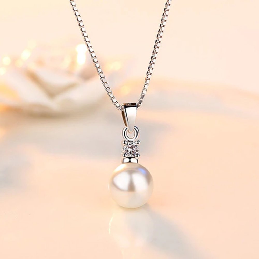 flash sale 925 sterling silver pearl necklace